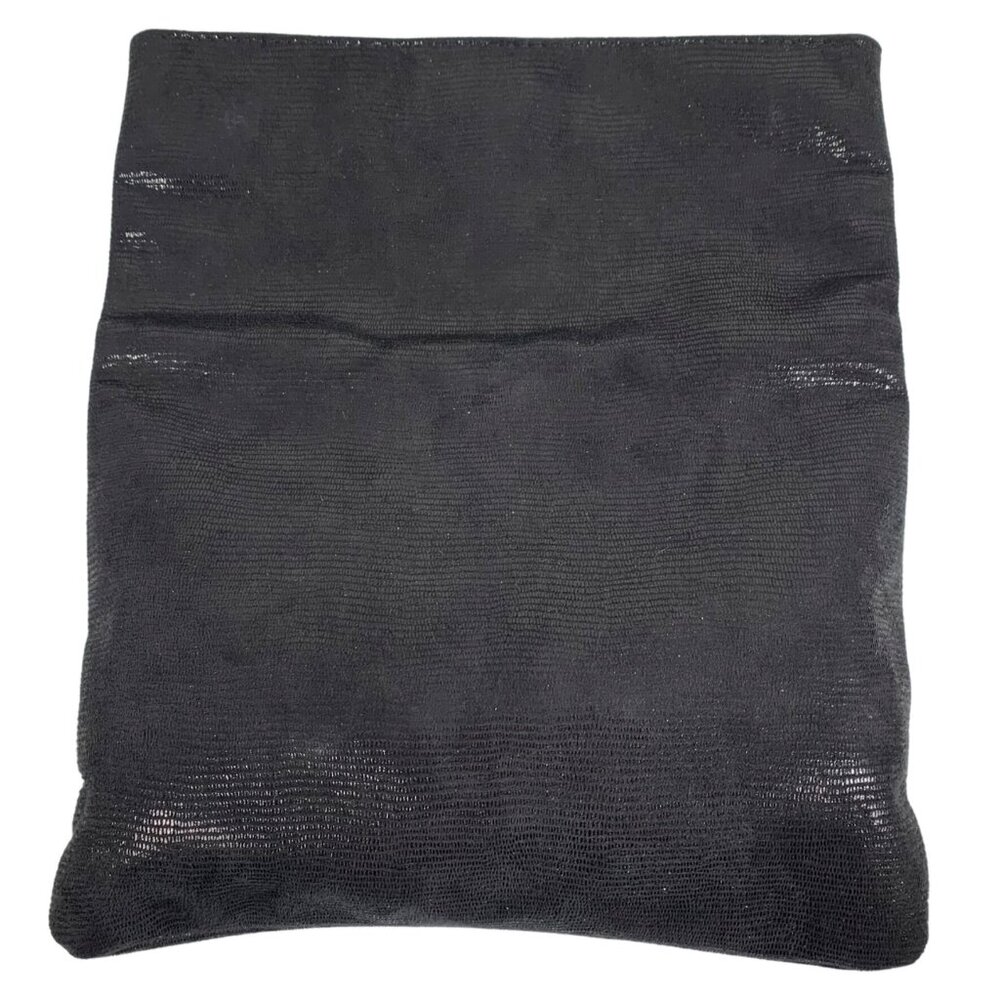 MODA LUXE Shimmery Black Flap Clutch Gold Tone Chain Strap Shoulder Bag - Picture 5 of 9